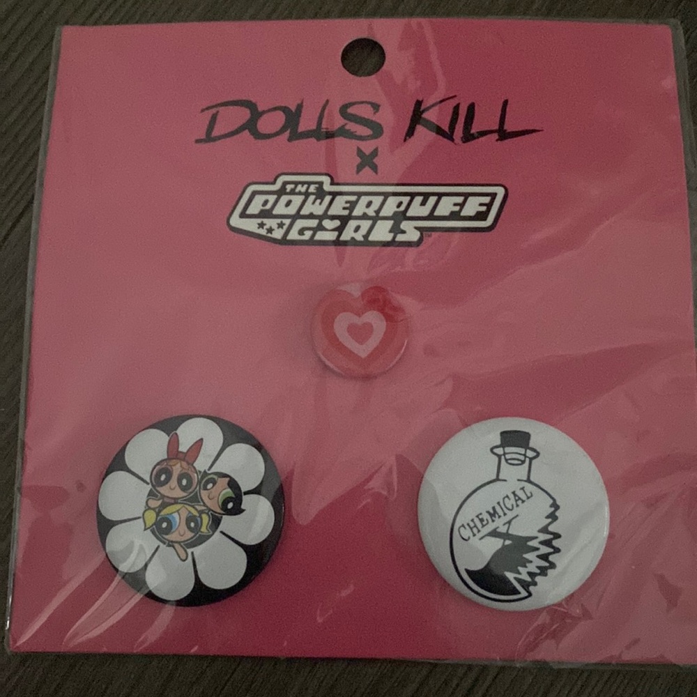 Dolls Kill x The Powerpuff Girls Groovy Gals Pin Set